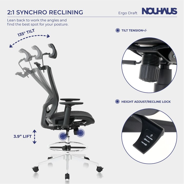 Nouhaus ergo 2025 draft drafting chair